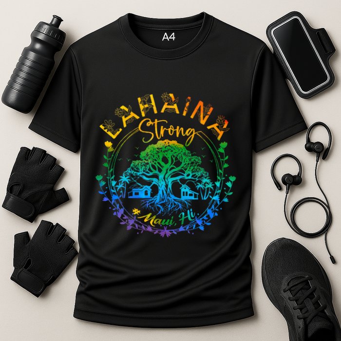 Lahaina Strong Maui Hawaii Old Banyan Tree Saved Majestic Cooling Performance Crew T-Shirt