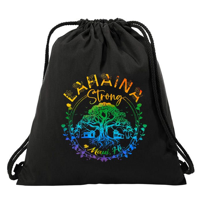 Lahaina Strong Maui Hawaii Old Banyan Tree Saved Majestic Drawstring Bag