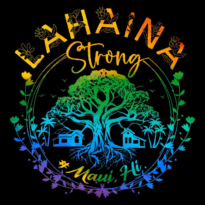 Lahaina Strong Maui Hawaii Old Banyan Tree Saved Majestic Drawstring Bag