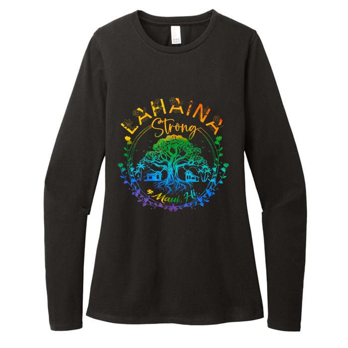 Lahaina Strong Maui Hawaii Old Banyan Tree Saved Majestic Womens CVC Long Sleeve Shirt