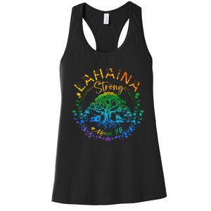 Lahaina Strong Maui Hawaii Old Banyan Tree Saved Majestic Women's Racerback Tank