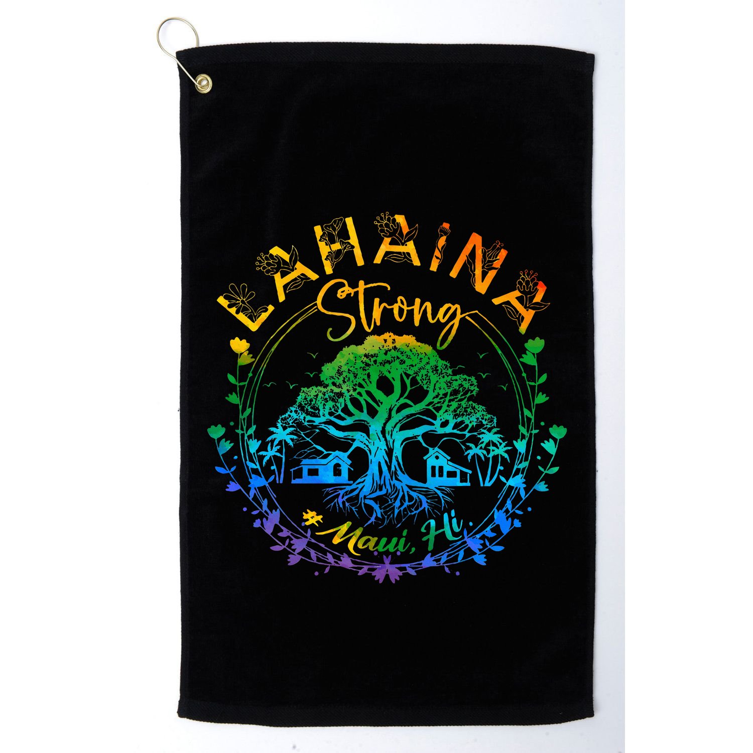 Lahaina Strong Maui Hawaii Old Banyan Tree Saved Majestic Golf Towel