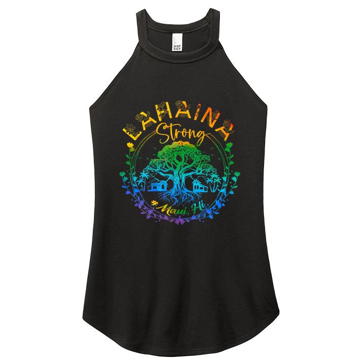 Lahaina Strong Maui Hawaii Old Banyan Tree Saved Majestic Women's Perfect Tri Rocker Tank