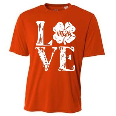 Love Shamrock Math Teacher St Patricks Day Cooling Performance Crew T-Shirt