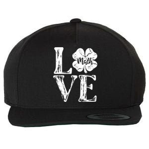 Love Shamrock Math Teacher St Patricks Day Wool Snapback Cap