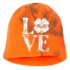 Love Shamrock Math Teacher St Patricks Day Kati - Camo Knit Beanie