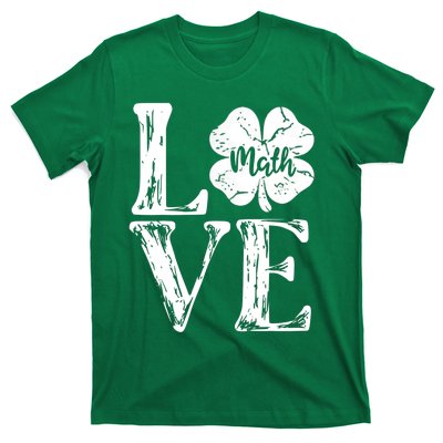 Love Shamrock Math Teacher St Patricks Day T-Shirt