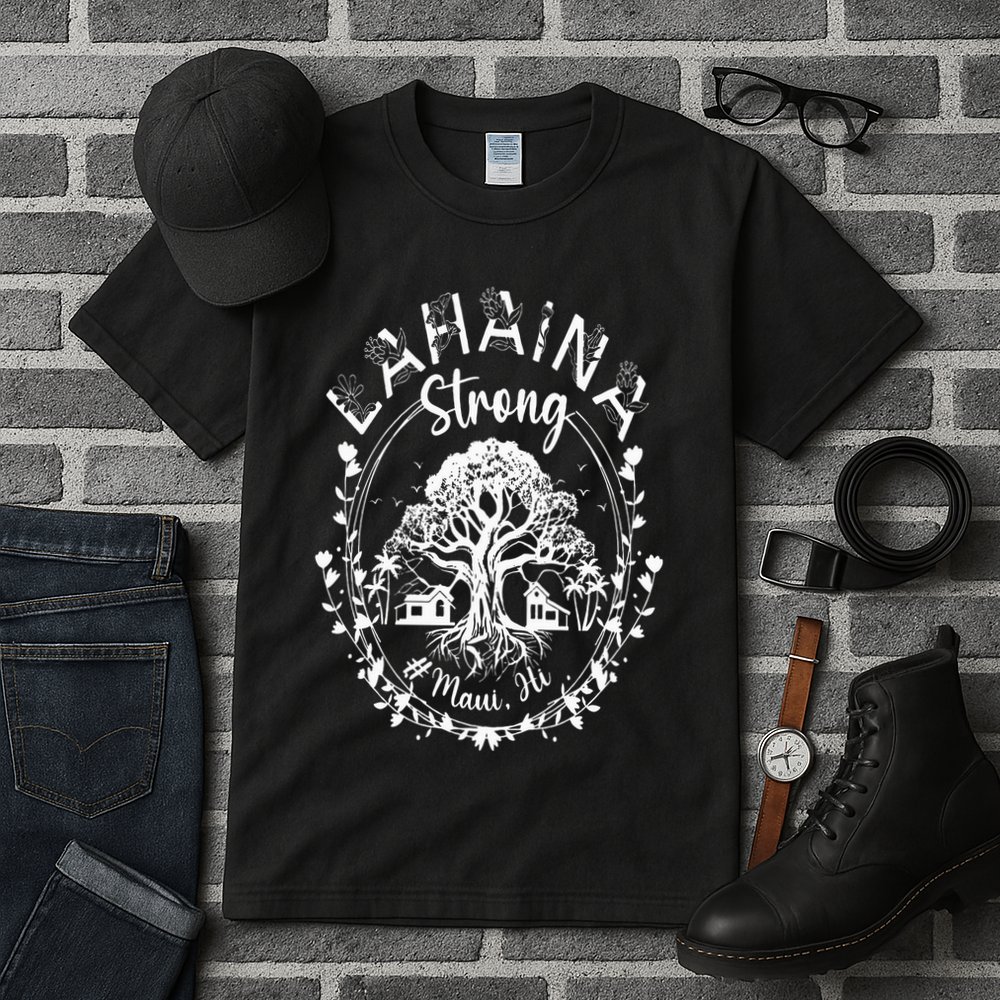 Lahaina Strong Maui Hawaii Old Banyan Tree saved majestic Tall T-Shirt