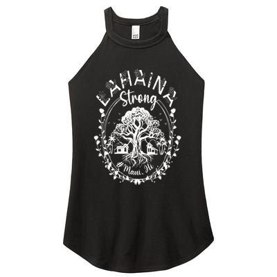 Lahaina Strong Maui Hawaii Old Banyan Tree saved majestic Women's Perfect Tri Rocker Tank