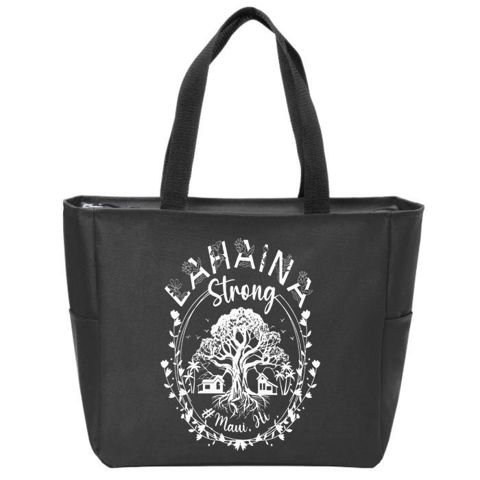 Lahaina Strong Maui Hawaii Old Banyan Tree saved majestic Zip Tote Bag