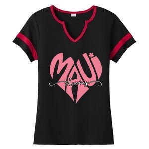 Love Support Maui Strong Ladies Halftime Notch Neck Tee