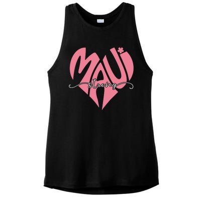 Love Support Maui Strong Ladies PosiCharge Tri-Blend Wicking Tank