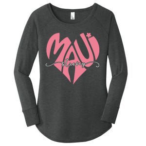 Love Support Maui Strong Women's Perfect Tri Tunic Long Sleeve Shirt