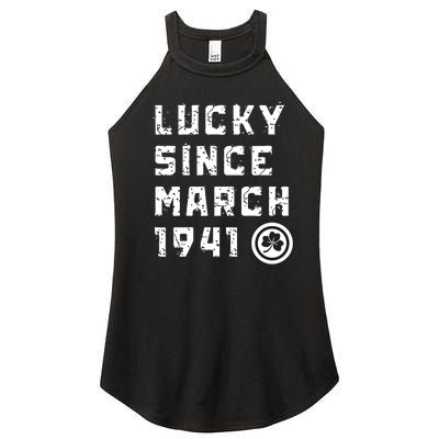 Lucky Since March 1941 St. PatrickS Day Women’s Perfect Tri Rocker Tank