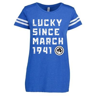 Lucky Since March 1941 St. PatrickS Day Enza Ladies Jersey Football T-Shirt