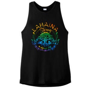 Lahaina Strong Maui Hawaii Old Banyan Tree Saved Majestic Ladies PosiCharge Tri-Blend Wicking Tank