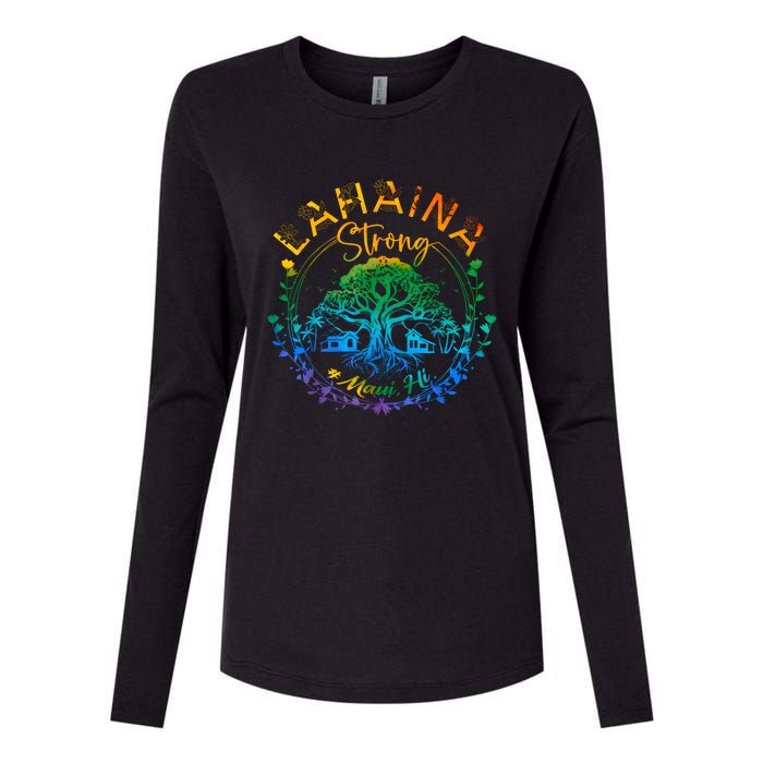 Lahaina Strong Maui Hawaii Old Banyan Tree Saved Majestic Womens Cotton Relaxed Long Sleeve T-Shirt