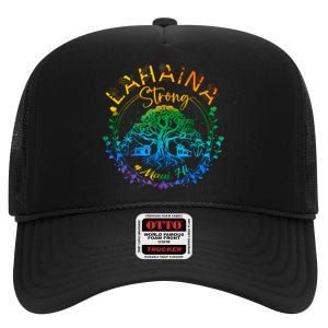 Lahaina Strong Maui Hawaii Old Banyan Tree Saved Majestic High Crown Mesh Back Trucker Hat