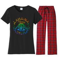 Lahaina Strong Maui Hawaii Old Banyan Tree Saved Majestic Women's Flannel Pajama Set