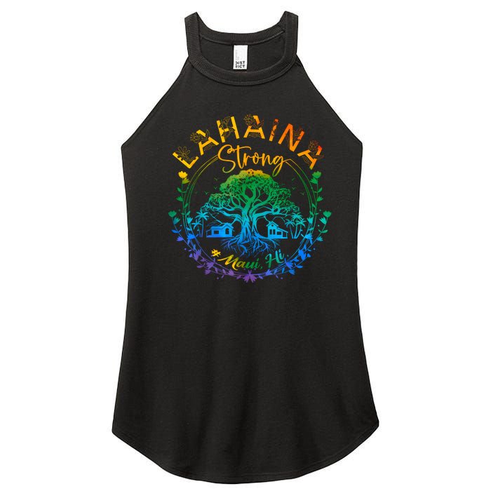 Lahaina Strong Maui Hawaii Old Banyan Tree Saved Majestic Women's Perfect Tri Rocker Tank