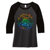 Lahaina Strong Maui Hawaii Old Banyan Tree Saved Majestic Women's Tri-Blend 3/4-Sleeve Raglan Shirt