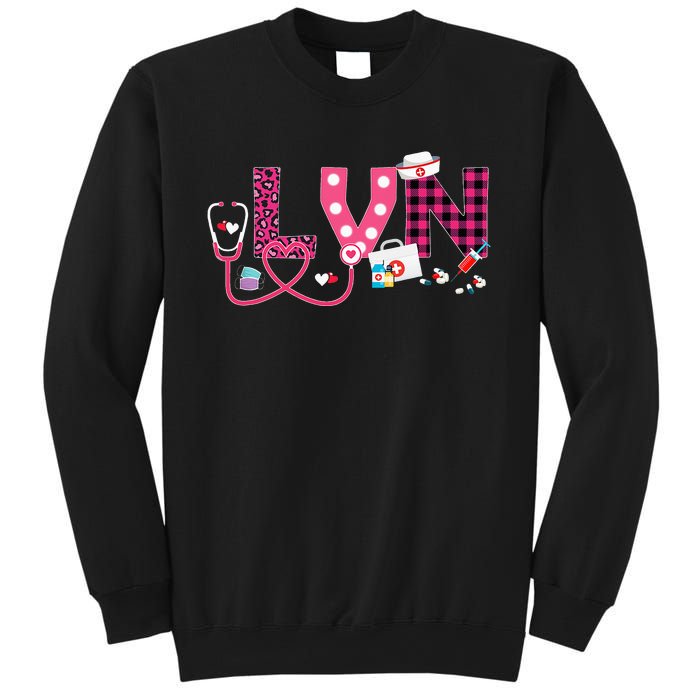 LOVE Stethoscope Nurse Life Valentine Day Gifts LVN Sweatshirt