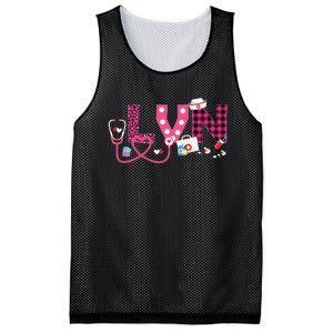 LOVE Stethoscope Nurse Life Valentine Day Gifts LVN Mesh Reversible Basketball Jersey Tank