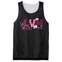 LOVE Stethoscope Nurse Life Valentine Day Gifts LVN Mesh Reversible Basketball Jersey Tank