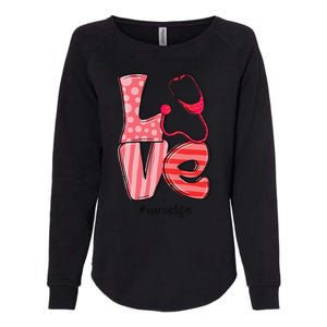 LOVE Stethoscope Nurse Life Cute Valentine's Day Gifts Womens California Wash Sweatshirt