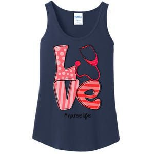 LOVE Stethoscope Nurse Life Cute Valentine's Day Gifts Ladies Essential Tank