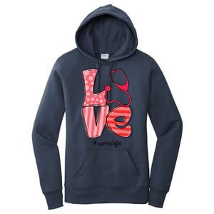 LOVE Stethoscope Nurse Life Cute Valentine's Day Gifts Women's Pullover Hoodie