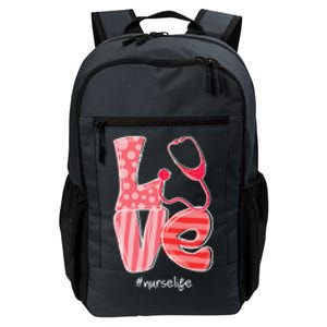 LOVE Stethoscope Nurse Life Valentine's Day Gifts Daily Commute Backpack