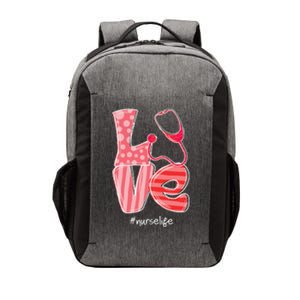 LOVE Stethoscope Nurse Life Valentine's Day Gifts Vector Backpack