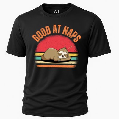 Lazy Sloth Nap Lover Funny Good At Naps Cooling Performance Crew T-Shirt