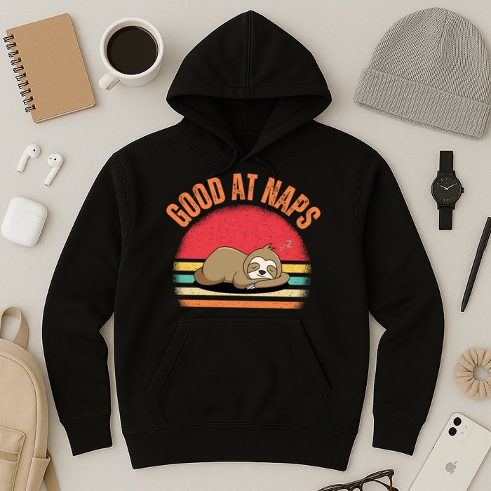 Lazy Sloth Nap Lover Funny Good At Naps Hoodie