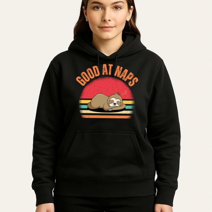 Lazy Sloth Nap Lover Funny Good At Naps Hoodie