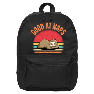 Lazy Sloth Nap Lover Funny Good At Naps 16 in Basic Backpack