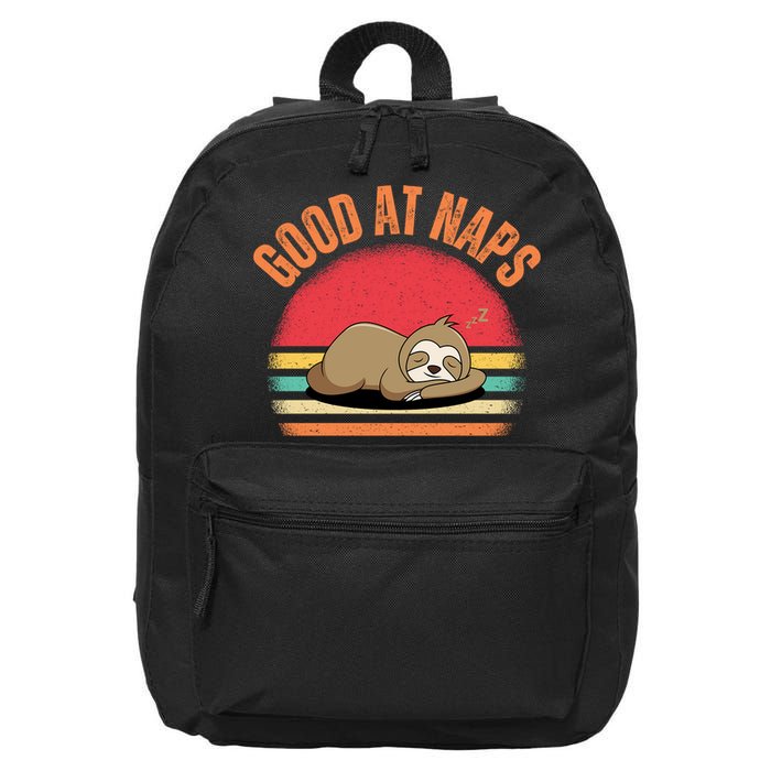 Lazy Sloth Nap Lover Funny Good At Naps 16 in Basic Backpack