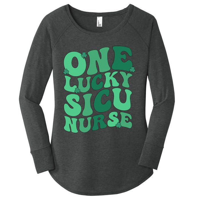 Lucky SICU Nurse St. Patrick's Day Surgical ICU Nursing Women's Perfect Tri Tunic Long Sleeve Shirt