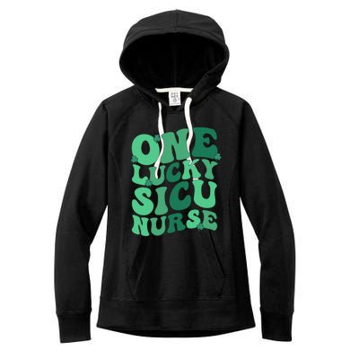 Lucky SICU Nurse St. Patrick's Day Surgical ICU Nursing Women's Fleece Hoodie