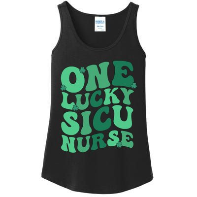 Lucky SICU Nurse St. Patrick's Day Surgical ICU Nursing Ladies Essential Tank