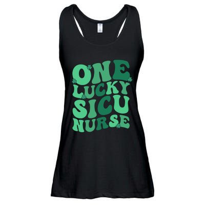 Lucky SICU Nurse St. Patrick's Day Surgical ICU Nursing Ladies Essential Flowy Tank