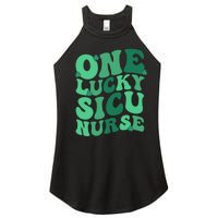 Lucky SICU Nurse St. Patrick's Day Surgical ICU Nursing Women's Perfect Tri Rocker Tank