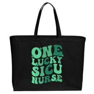 Lucky Sicu Nurse St Patrick's Day Surgical Icu Nursing Gift Cotton Canvas Jumbo Tote