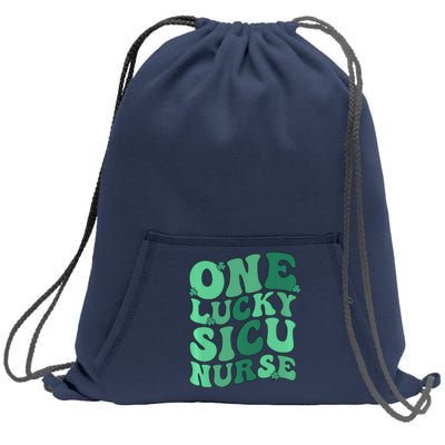 Lucky Sicu Nurse St Patrick's Day Surgical Icu Nursing Gift Sweatshirt Cinch Pack Bag