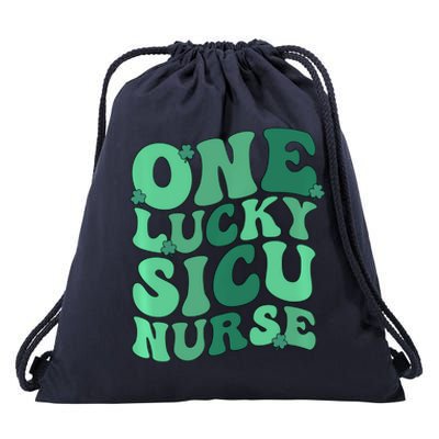 Lucky Sicu Nurse St Patrick's Day Surgical Icu Nursing Gift Drawstring Bag