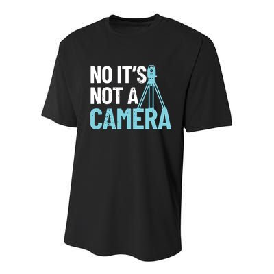 Land Surveyor No Its Not A Camera Surveyor Youth Performance Sprint T-Shirt