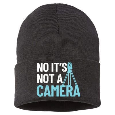 Land Surveyor No Its Not A Camera Surveyor Sustainable Knit Beanie