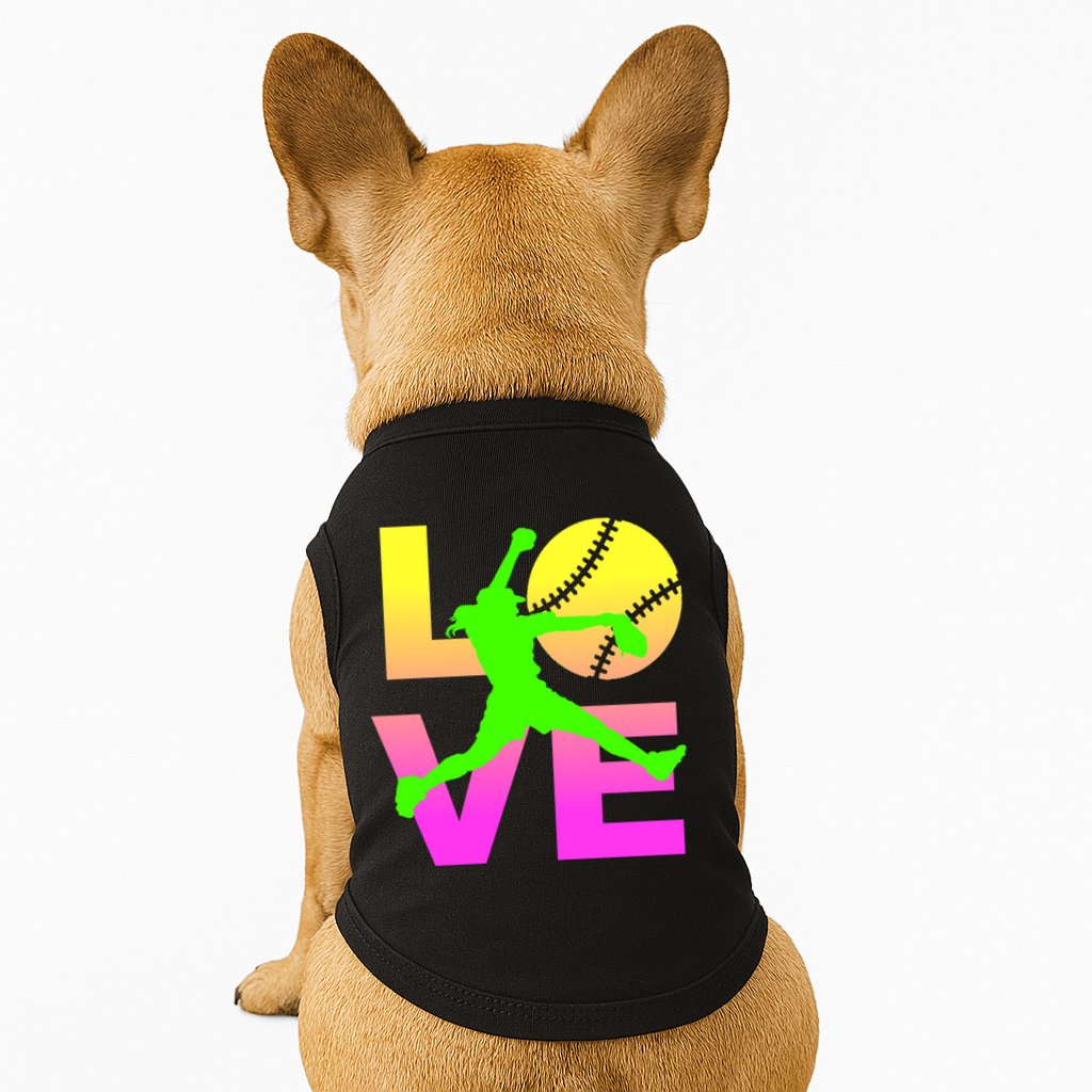 Love Softball N Gift Doggie Tank