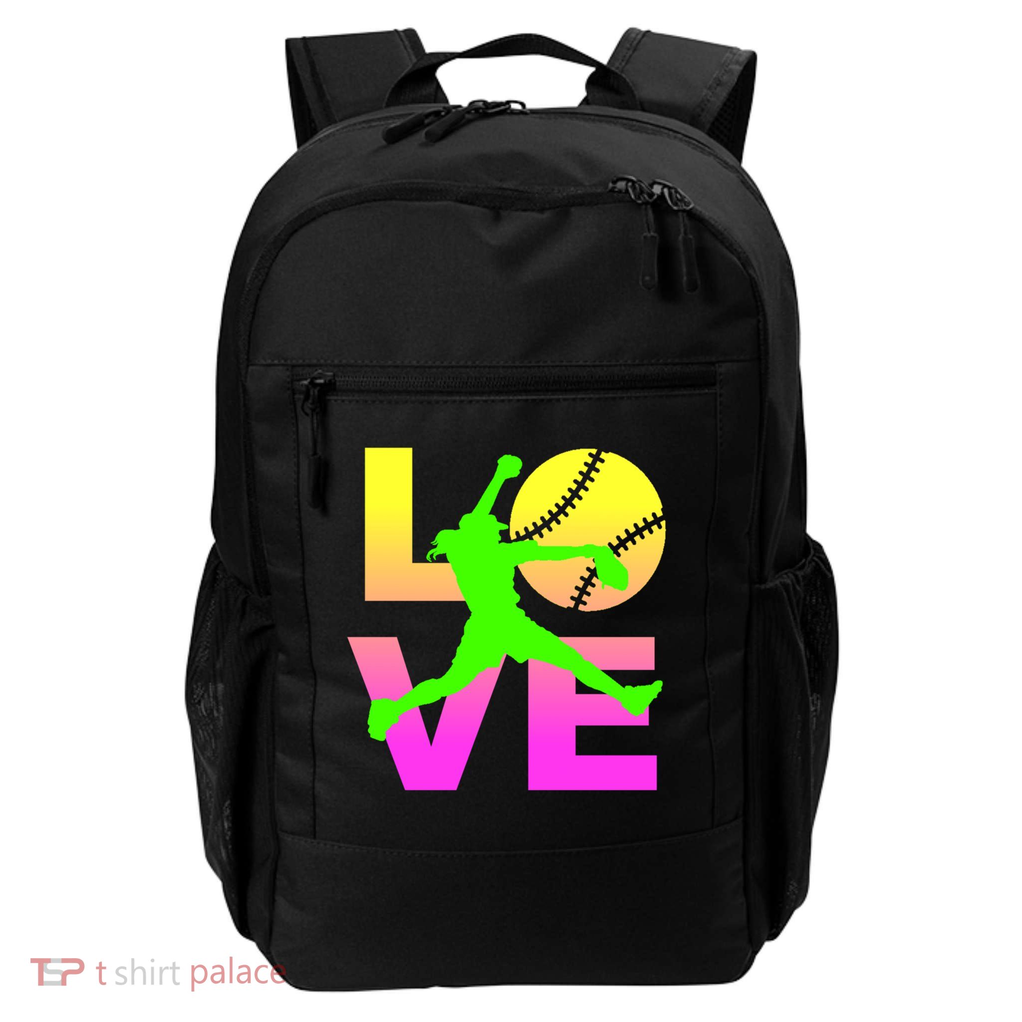 Love Softball N Gift Backpack